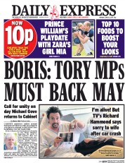 Daily Express (UK) Newspaper Front Page for 12 June 2017