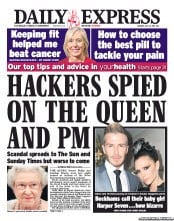 Daily Express (UK) Newspaper Front Page for 12 July 2011