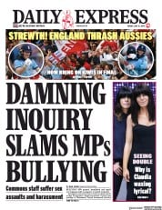 Daily Express (UK) Newspaper Front Page for 12 July 2019