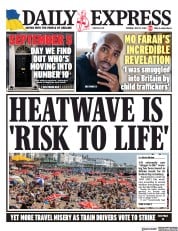 Daily Express (UK) Newspaper Front Page for 12 July 2022