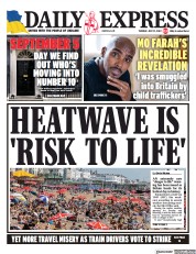 Daily Express (UK) Newspaper Front Page for 12 July 2022