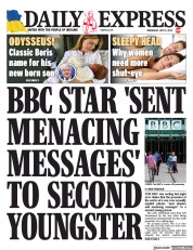 Daily Express (UK) Newspaper Front Page for 12 July 2023