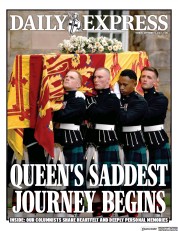 Daily Express front page for 12 September 2022