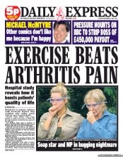 Daily Express (UK) Newspaper Front Page for 13 November 2012