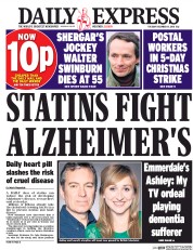 Daily Express (UK) Newspaper Front Page for 13 December 2016