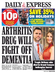 Daily Express (UK) Newspaper Front Page for 13 February 2018