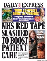 Daily Express (UK) Newspaper Front Page for 13 February 2020