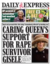Daily Express front page for 13 March 2025
