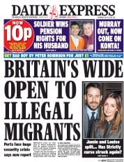 Daily Express (UK) Newspaper Front Page for 13 July 2017