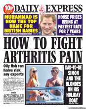 Daily Express (UK) Newspaper Front Page for 13 August 2013