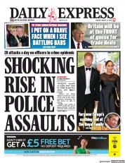Daily Express (UK) Newspaper Front Page for 13 August 2019