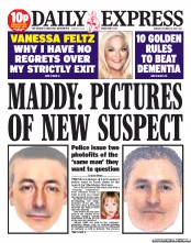 Daily Express (UK) Newspaper Front Page for 14 October 2013