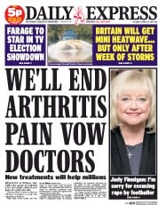 Daily Express Newspaper Front Page (UK) for 14 October 2014