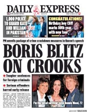 Daily Express (UK) Newspaper Front Page for 14 October 2019