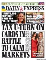 Daily Express (UK) Newspaper Front Page for 14 October 2022