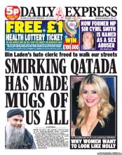 Daily Express Newspaper Front Page (UK) for 14 November 2012