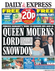 Daily Express (UK) Newspaper Front Page for 14 January 2017