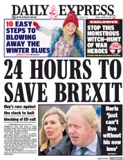 Daily Express (UK) Newspaper Front Page for 14 January 2019