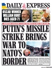 Daily Express (UK) Newspaper Front Page for 14 March 2022