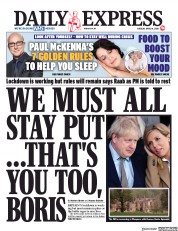 Daily Express (UK) Newspaper Front Page for 14 April 2020
