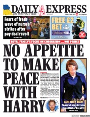 Daily Express (UK) Newspaper Front Page for 14 April 2023
