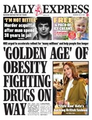 Daily Express front page for 14 May 2025