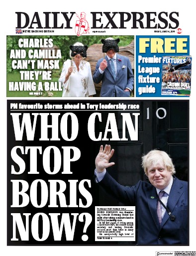 Daily Express Newspaper Front Page (UK) for 14 June 2019
