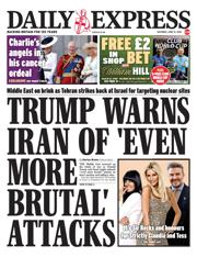 Daily Express front page for 14 June 2025