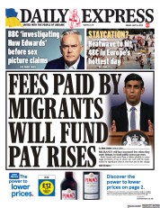 Daily Express (UK) Newspaper Front Page for 14 July 2023