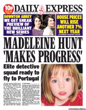 Daily Express (UK) Newspaper Front Page for 14 August 2013