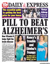 Daily Express (UK) Newspaper Front Page for 14 September 2011