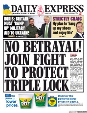 Daily Express front page for 14 September 2023