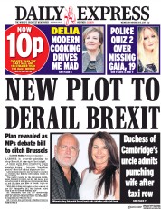 Daily Express (UK) Newspaper Front Page for 15 November 2017