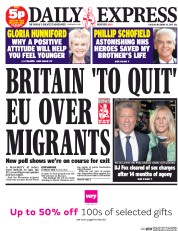 Daily Express (UK) Newspaper Front Page for 15 December 2015