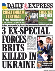 Daily Express (UK) Newspaper Front Page for 15 March 2022