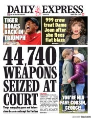 Daily Express (UK) Newspaper Front Page for 15 April 2019