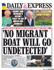 Daily Express (UK) Newspaper Front Page for 15 April 2022