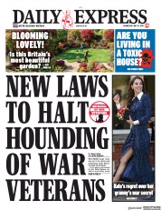 Daily Express (UK) Newspaper Front Page for 15 May 2019