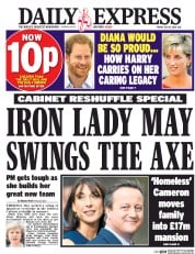 Daily Express (UK) Newspaper Front Page for 15 July 2016