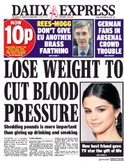 Daily Express (UK) Newspaper Front Page for 15 September 2017
