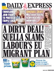 Daily Express front page for 15 September 2023