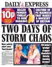 Daily Express (UK) Newspaper Front Page for 16 October 2017