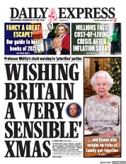 Daily Express (UK) Newspaper Front Page for 16 December 2021