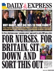 Daily Express (UK) Newspaper Front Page for 16 December 2022