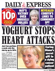 Daily Express (UK) Newspaper Front Page for 16 February 2018