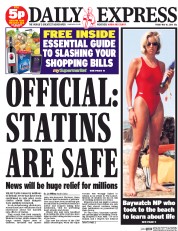 Daily Express (UK) Newspaper Front Page for 16 May 2014