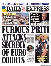 Daily Express front page for 16 June 2022