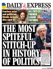 Daily Express (UK) Newspaper Front Page for 16 June 2023