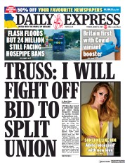 Daily Express (UK) Newspaper Front Page for 16 August 2022