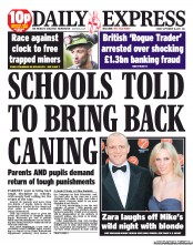Daily Express (UK) Newspaper Front Page for 16 September 2011